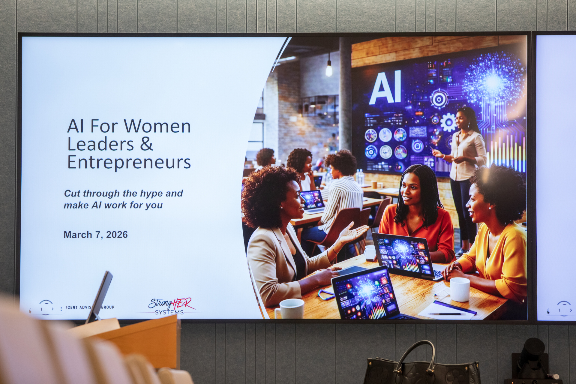 AI for Women Leaders keynote presentation