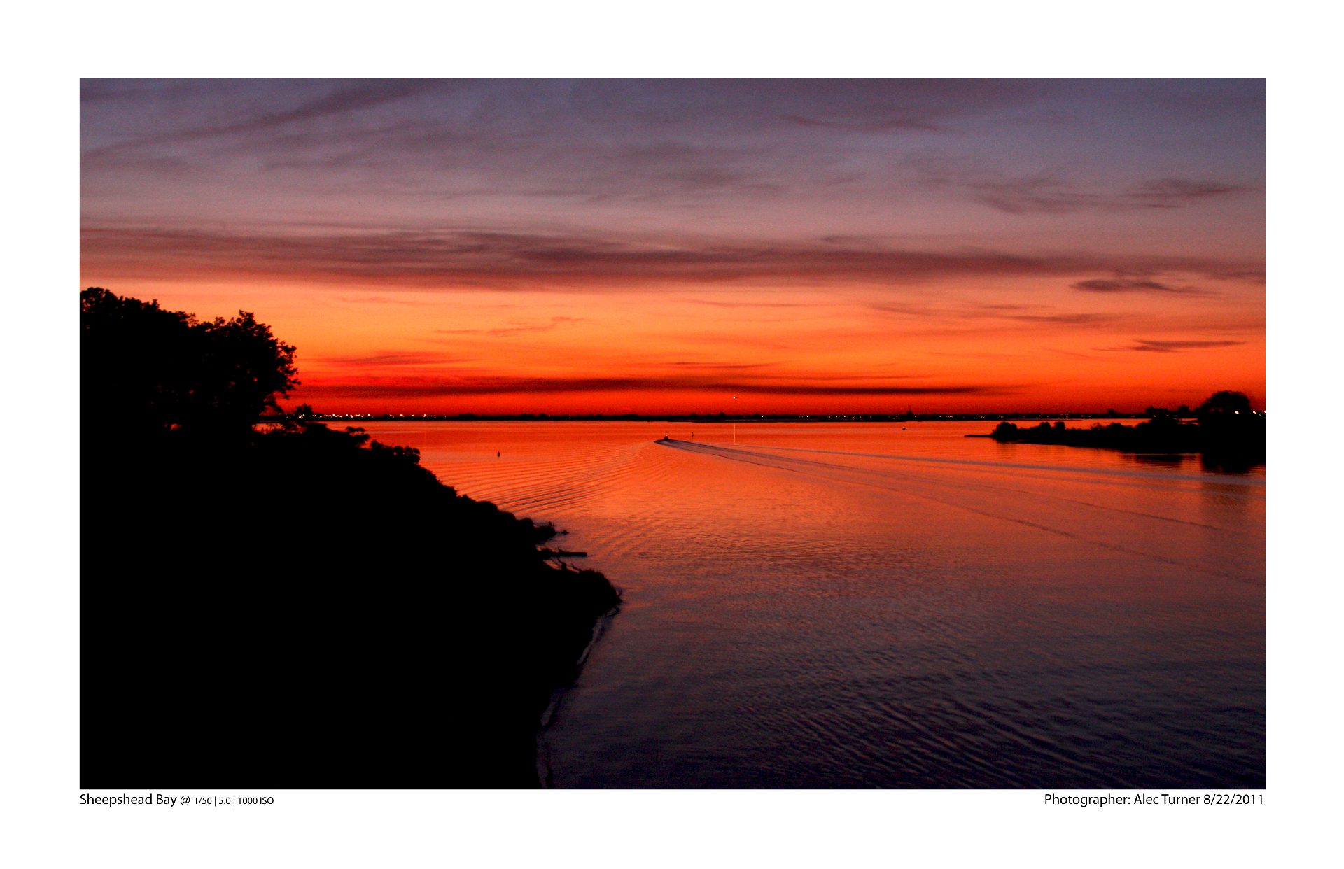 Cinematic sunset over Sheepshead Bay