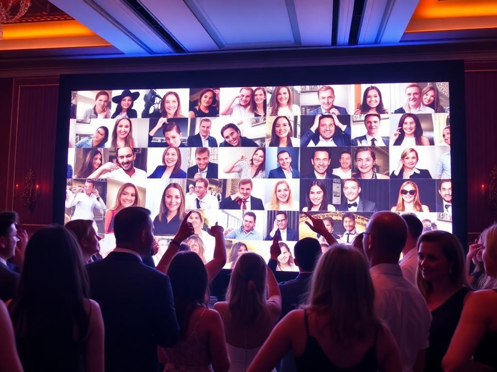 Instant Spotlight live photo display at event